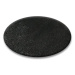 Dywany Lusczow Kulatý koberec SHAGGY Hiza 5cm černý