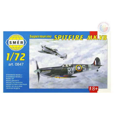 SMĚR Model letadlo Supermarine Spitfire MK. VB 1:72 (stavebnice letadla) BAYO.S