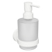 Sapho X-ROUND WHITE dávkovač mýdla 200ml, mléčné sklo, bílá mat