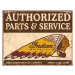 Plechová cedule Indian motorcycles - Authorized Parts and Service, (40 x 31.5 cm)