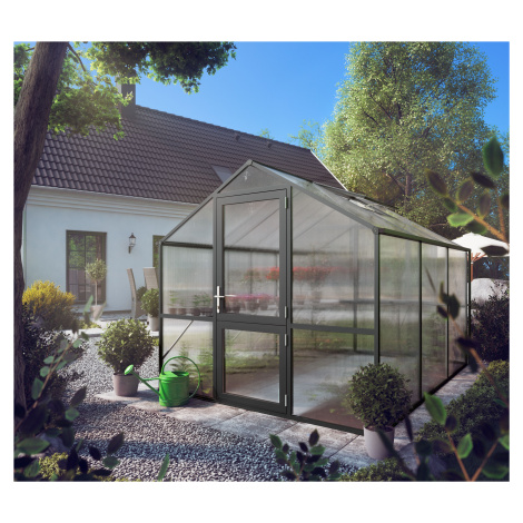 Zahradní skleník KGT Rose III 3,2 x 2,3 m, antracit/šedá