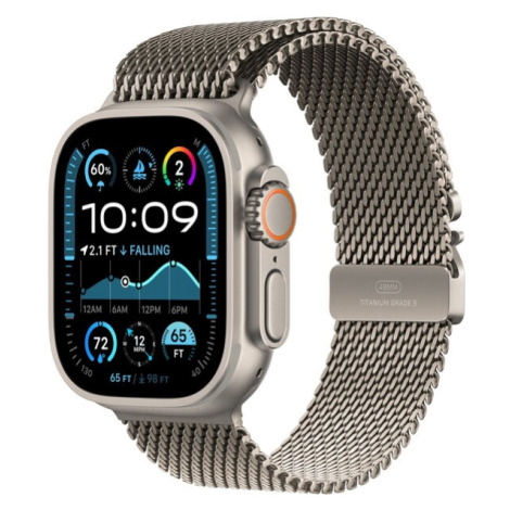 Apple Watch 49/46/45/44mm milánský tah z přírodního titanu S