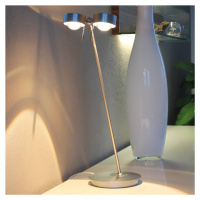 Top Light 2-světelná stolní lampa PUK TABLE, matný chrom
