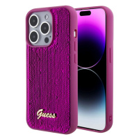 Pouzdro Guess Sequin Script Logo zadní kryt Apple iPhone 15 PRO MAX Magenta