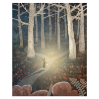 Ilustrace Rabbit in the dark forest, Boris SV, (30 x 40 cm)