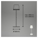 Briloner LED stolní lampa Kiki s baterií 3 000K, bílá