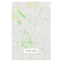 Mapa Ankara color, 26.7x40 cm