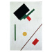 Obrazová reprodukce Suprematist Composition, 1915, Kazimir Severinovich Malevich, 26.7 × 40 cm