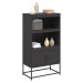 vidaXL Skříň highboard černá 68,5 x 38,5 x 123,5 cm ocel