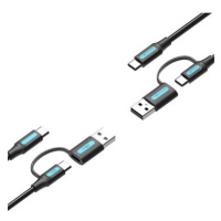 Vention USB-C & USB-A to USB-C Cable 0.5M Black PVC Type