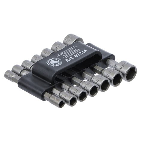 Nástrčné hlavice 1/4&quot; 6hranné, metrické a palcové, sada 14 ks