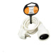 Solight prodlužovací kabel - spojka, 1 zásuvka, bílá, 1, 5m