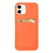 Silikonové pouzdro s kapsou na iPhone 13 Mini 5.4" orange