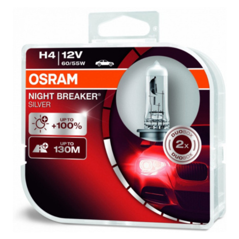 Autožárovky H4, 12V, 60/55W, Night Breaker Silver (2ks) OSRAM