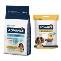 Advance 12 kg + Advance snack 150 g zdarma - Sensitive Adult losos a rýže 14 kg + Sensitive Snac