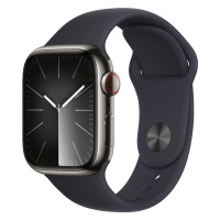 Apple Watch Series 9 GPS + Cellular 41mm grafitové pouzdro z nerezové oceli s temně inkoustovým 