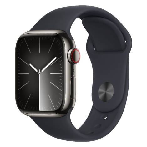 Apple Watch Series 9 GPS + Cellular 41mm grafitové pouzdro z nerezové oceli s temně inkoustovým 