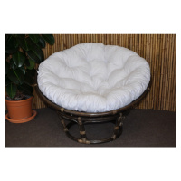 Papasan DIAS — ratan, látka, ⌀115 cm, hnědá / více barev Bílá