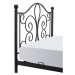 Dvoulůžková postel PANAMA — 120x200, kov, černá