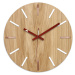 ModernClock Nástěnné hodiny Wood Solo hnědé