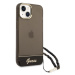 Guess GUHCP14SHGCOHK hard silikonové pouzdro iPhone 14 6.1" black Translucent Pearl Strap