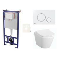 Cenově zvýhodněný závěsný WC set SAT do lehkých stěn / předstěnová montáž+ WC VitrA Integra SIKO