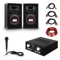 Electronic-Star Easy DJ Set Black, PA systém, PA zesilovač, 2 x reproduktor, mikrofon, černý