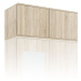 Eka Nadstavba šatní skříně Trinity 90 cm Barva dřeva: Bílá + Sonoma