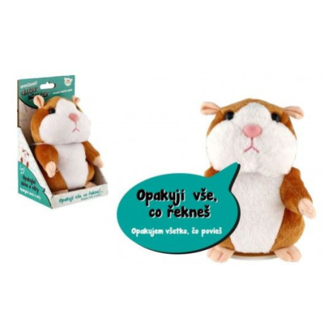 Teddies Křeček Mireček opakující věty plyš 18cm na baterie se zvukem v krabici 12x20x10cm v sáčk