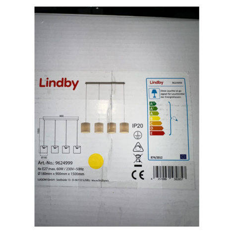 Lindby Lindby - Lustr na lanku ZALIA 4xE27/60W/230V