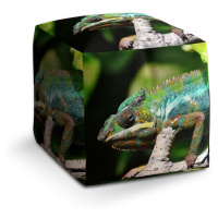 Sablio Taburet Cube Chameleon: 40x40x40 cm