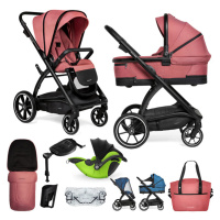 MUUVO  - Kočárek kombinovaný Trick set 2v1 Pure pink + KIDDY Evoluna i-size 2 + základna