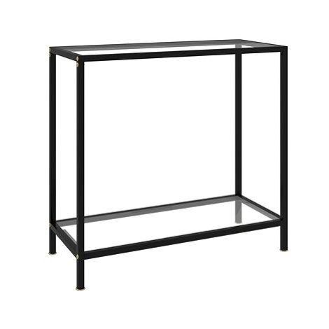 Konzolový stolek transparentní 80 × 35 × 75 cm tvrzené sklo SHUMEE