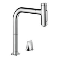 Dřezová baterie Hansgrohe Metris Select M71 s vytahovací sprškou chrom 73818000