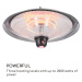 Blumfeldt Heizsporn, infračervený ohřívač, stropní, 60,5 cm (O), LED lampa, dálkové ovládání