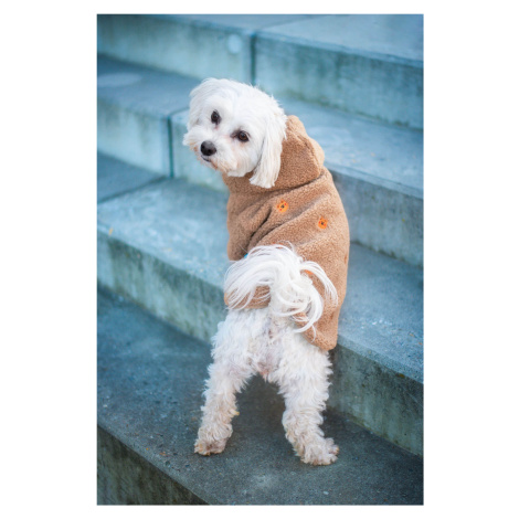 Vsepropejska Simon mikina pro psa s kapucí Barva: Béžová, Délka zad (cm): 30, Obvod hrudníku: 40
