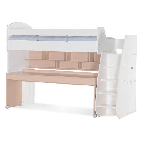 Multifunkční postel ii s výsuvným stolem andy - béžová
