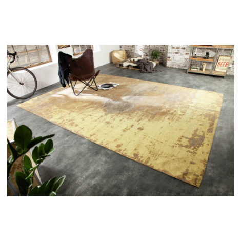 Estila Orientální vkusný koberec Adassil žluté barvy s industriálním nádechem 350cm