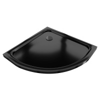 Sprchová vanička MEXEN FLAT s černým sifonem 70 x 70 cm černá
