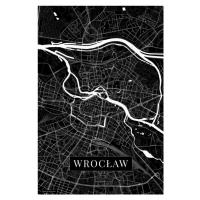 Mapa Wroclaw black, POSTERS, 26.7 × 40 cm