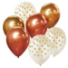 B&C zlatá a měděná balonová kytice, 7 ks.