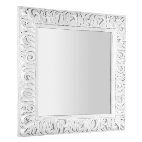 SAPHO ZEEGRAS zrcadlo ve vyřezávaném rámu 90x90cm, bílá IN395
