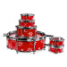 Bohui Toys Dětská bicí souprava – bubny pro kluky červená