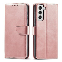 Magnet Case elegantní knížkové pouzdro na Samsung Galaxy S22 PLUS 5G pink