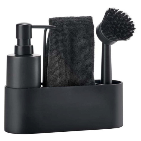 Černý plastový/silikonový stojan na mycí prostředky Singles – Zone