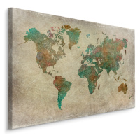 MyBestHome BOX Plátno Vintage Mapa Světa Varianta: 30x20