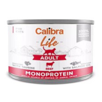 Calibra Cat Life konzerva pro dospělé kočky s hovězím 6 × 200 g