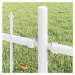 vidaXL Zahradní plot 5 pcs Bílá 170 x 140 cm Práškově lakovaná ocel