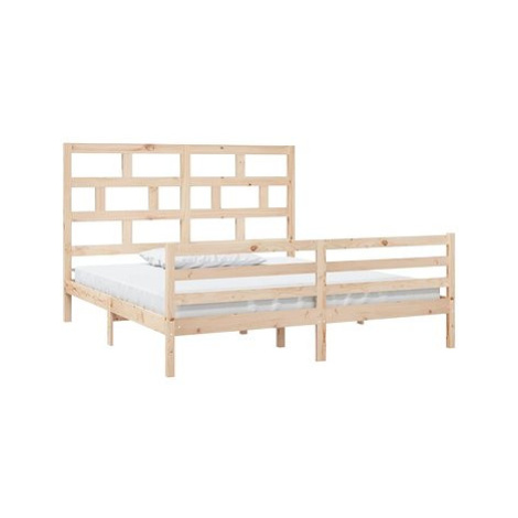 Rám postele masivní dřevo 180 × 200 cm Super King, 3101298 SHUMEE