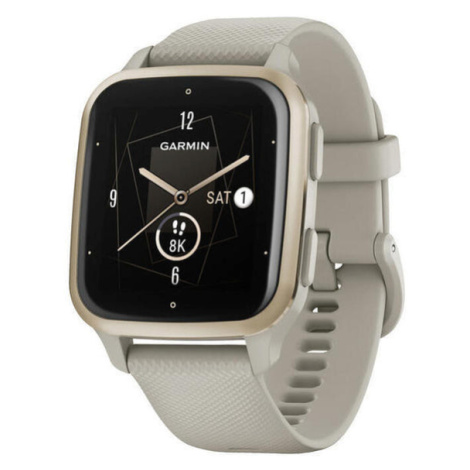 Chytré hodinky Garmin Venu SQ 2 Music, zlatá + béžový řemínek